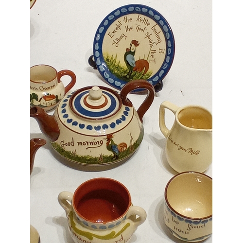 743 - Vintage collection of motto ware to include watcombe, Aller Vale, longpark, buckfast potterys etc