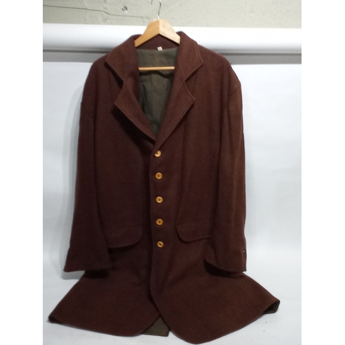 750 - Vintage film prop American colonial mens long coat 1800s