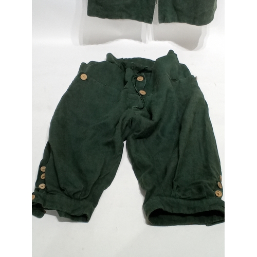 751 - Vintage film prop American colonial mens jerkin and britches 1750s