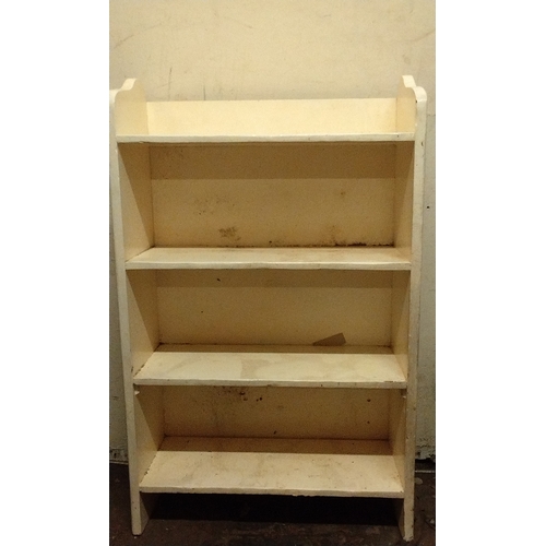 791 - Free standing painted Book shelf, 97cm high x 60cm wide x 22cm deep