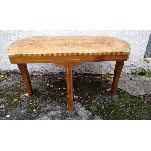 796 - Inlaid coffee table, 78cm x 47cm x 43cm