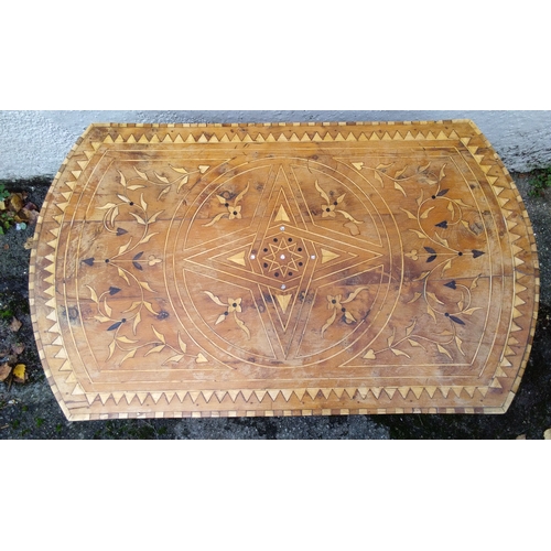 796 - Inlaid coffee table, 78cm x 47cm x 43cm