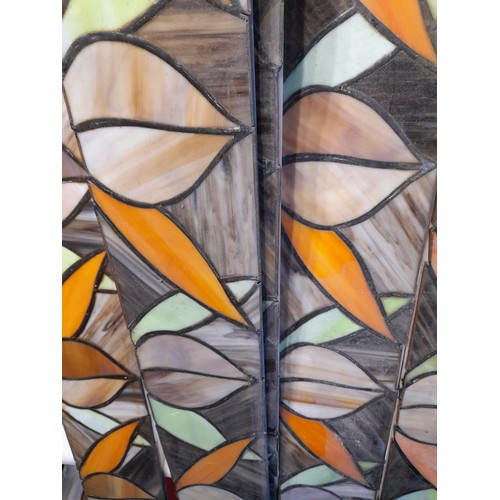 900 - Art Nouveau style Plastic decoration Panels in the style of stained glass, longest length 170cm