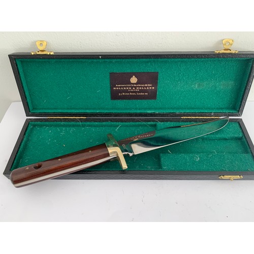 10A - Rare Limited Edition HOLLAND & HOLLAND English Bowie Knife In Original Presentation Box  To Commemor... 