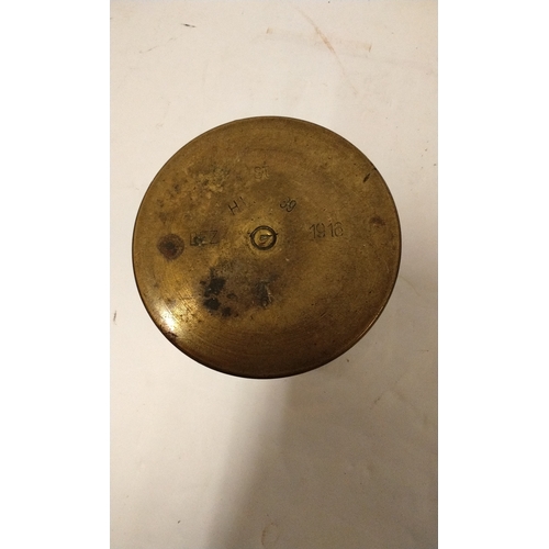 Trench art 1st WW Brass Shell inscribed fromm Harry 1918 Essex Regiment ...
