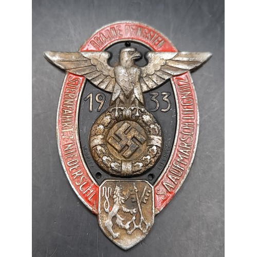 1103 - 1933 Military Car Plaque 'Braune Pfingsten 1933'