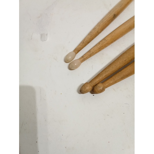 1208 - Two sets of used classic drum sticks including Vic Firth