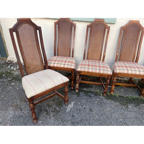 1209 - Six Vintage Berjere Dining Chairs