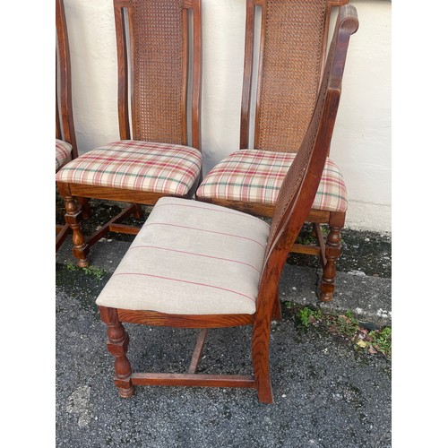 1209 - Six Vintage Berjere Dining Chairs