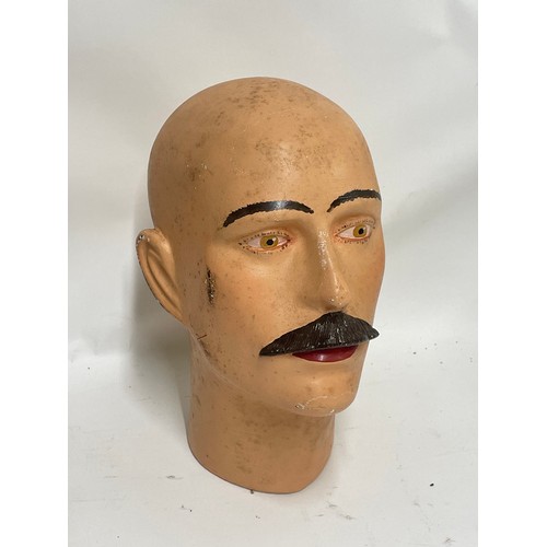 324 - Vintage Plaster Mannequin  Head. 29 cms High