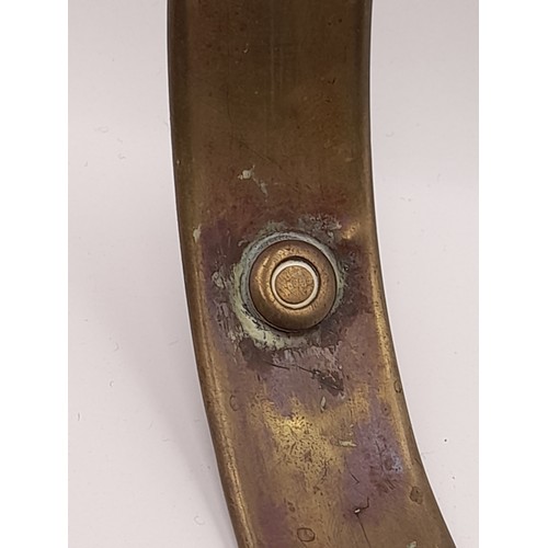 325 - Early 19century Brass Dog Collar with rolled rims with 6 original slots for adjustment and a later h... 