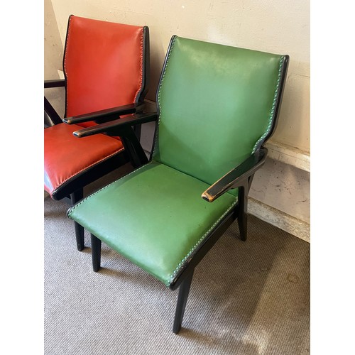 17 - Two Retro Continental Arm Chairs