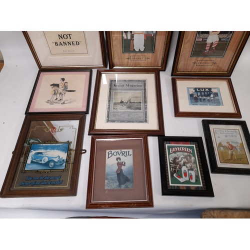 22 - 10 Various framed and Glazed pictures.