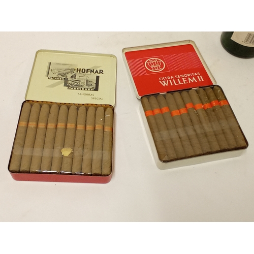 169 - Two full tin boxes of vintage cigars 20 in each 13cm x 11cm