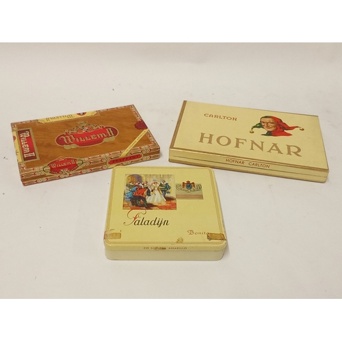 170 - Three part boxes of vintage cigars larges box 20cm x 12cm