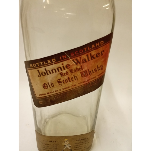 173 - Large Vintage johnnie walker red label old scotch whisky bottle 4.5lt 44cm high