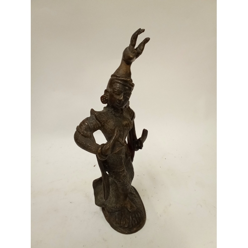 181 - Bronze Asian dancing lady 22cm