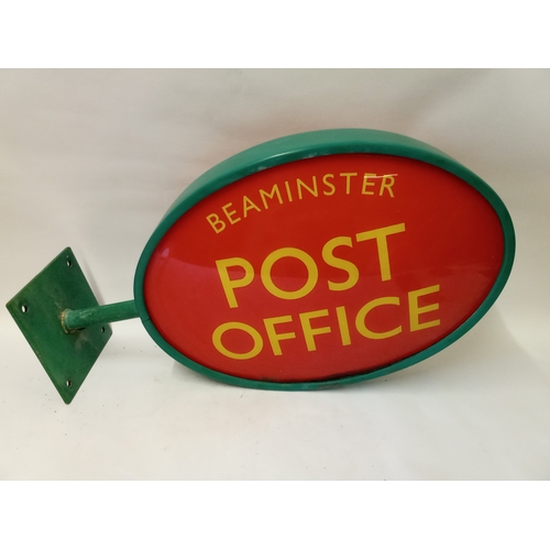 188 - Vintage Double sided post office sign 74cm x 43cm