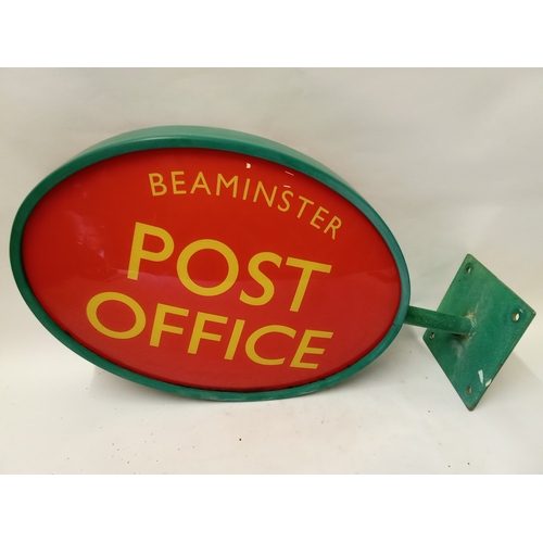 188 - Vintage Double sided post office sign 74cm x 43cm