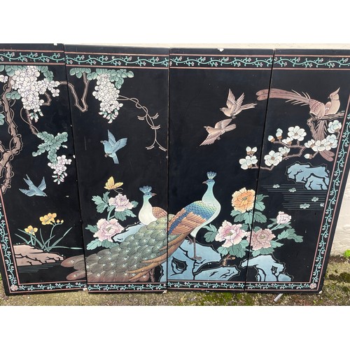 41 - Chinese Four  Decorated Wall Panels . 90 x 30 (4)