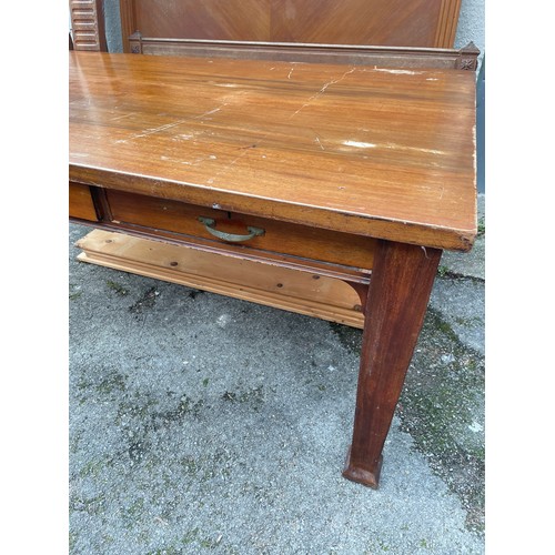 50 - Vintage Continental Barley Twist Leg Plank Top  Table. 107 x 60 x 76 cms