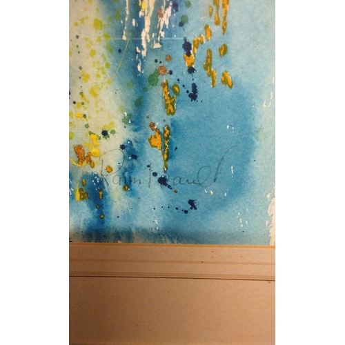 608 - Framed and Glazed Water colour of Flowers, 56cm x 61cm signed lower right Raim?