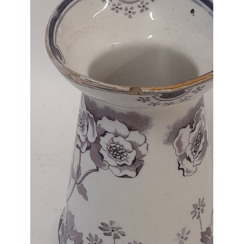 60 - Royal Doulton Norbury Fluted Vase, 15 cm high in a light purple colour