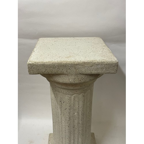 53 - Plaster Column Stand. 31 x 31 x 71 cms