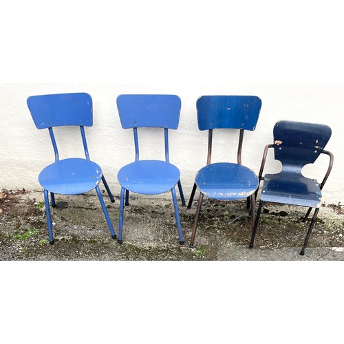 59 - Four Vintage Painted Childs Chairs (4)