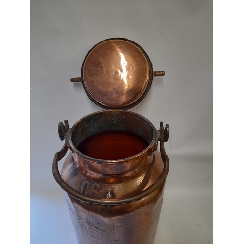 4 - Coppered  Milk Churn, 52cm high