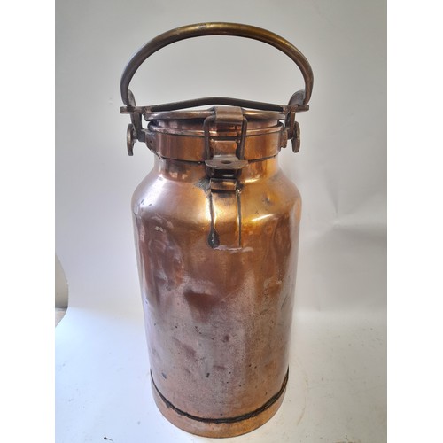 4 - Coppered  Milk Churn, 52cm high