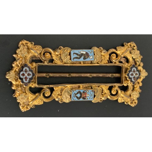 103 - Antique Gilt Metal And Enamel Belt Buckle
10 x 5 cms