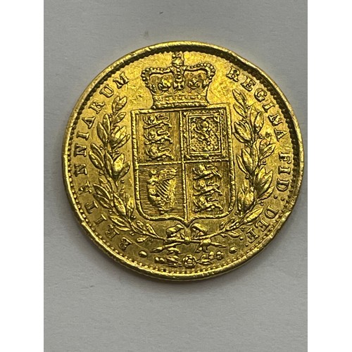 503 - Victorian Shield Back Full Gold Sovereign
1855