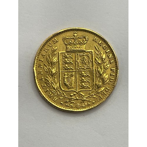 505 - Victorian Shield Back Full Gold Sovereign
1872