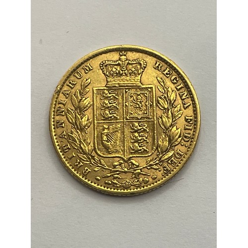 507 - Victorian Shield Back Full Gold Sovereign
1872