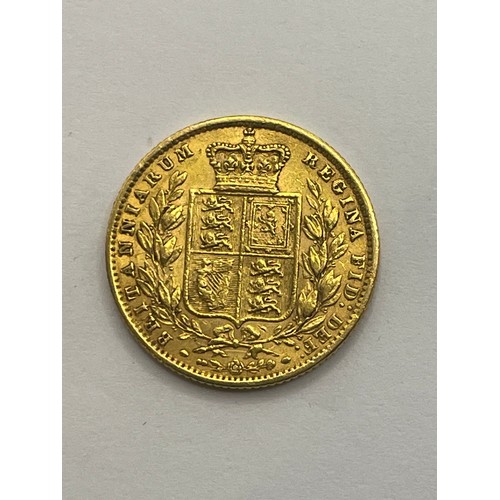 509 - Victorian Shield Back Full Gold Sovereign
1872