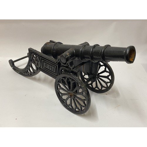 616 - Large RMI Cast Iron Military Cannon Model 74cm Length