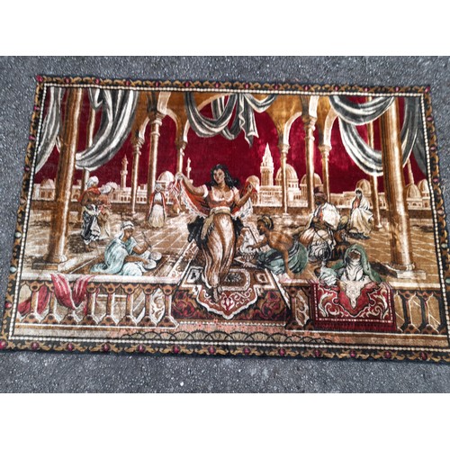 307 - Vintage Wall Hanging Tapestry of a Dancing Girl, 170cm x 120cm