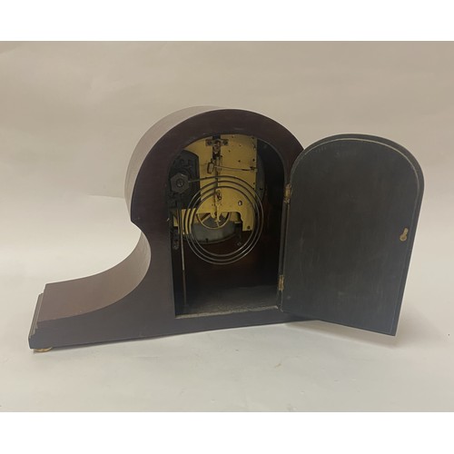 292 - Vintage Presentation Mantle Clock With Plaque. 45cm x 25cm x 13cm