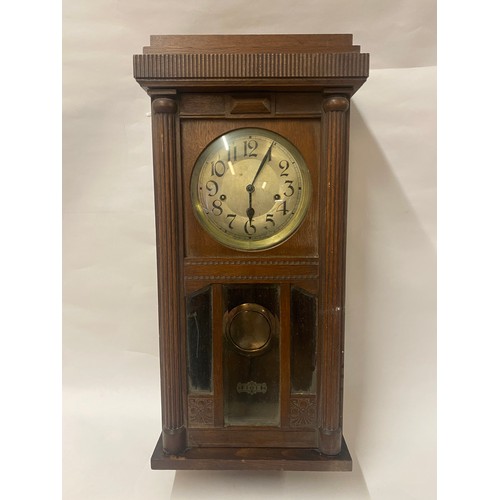 293 - Large Vintage Decorative Wall Clock. 77cm x 32cm x 16cm