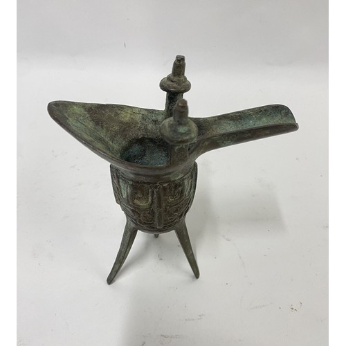 172 - Bronze Chinese Style Ritual Wine Vessel 15cm Height