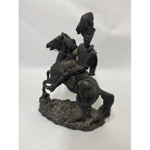 174 - Bronzed Resin Heredities Light Brigade / Cavalry Statue 31cm Height