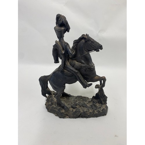 174 - Bronzed Resin Heredities Light Brigade / Cavalry Statue 31cm Height