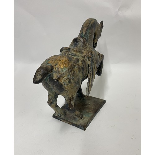 175 - Bronze Chinese Figure Of A Horse 27cm x 23cm