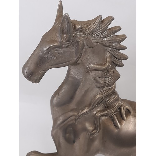 20 - Metal Horse in galloping pose, 31cm x 28cm