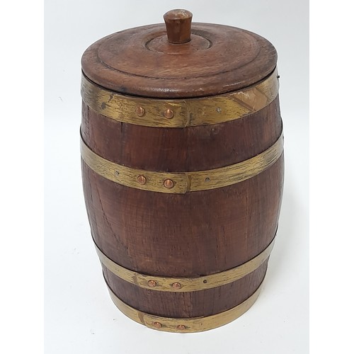 26 - Dutch Wood Brass Bound Cigar Barrel Scimmelpennink Marca Selection 23cm x 15