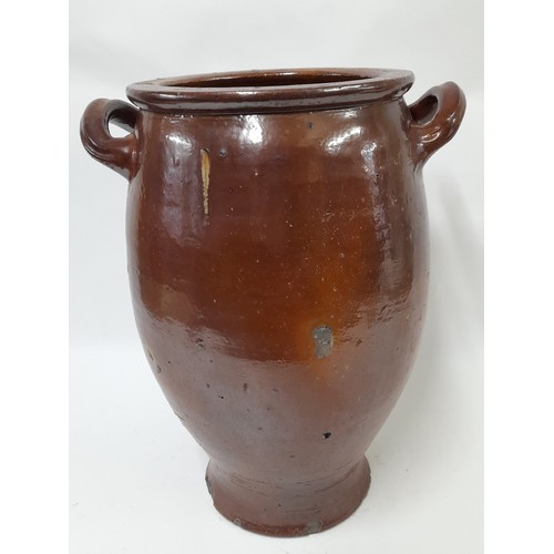 37 - Large Salt glaze Pot with Handles, 41cm high