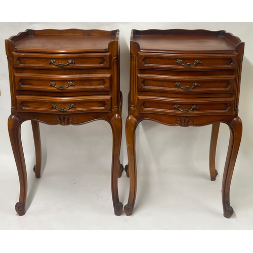 6 - Pair Of Vintage French Louis XV Style Bedside Tables / Night Stands.39 x 31 x 68 cms (2)