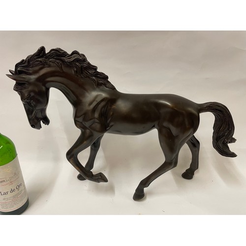 190 - Large Bronze Figure Of A Horse. 58 x 42 cms