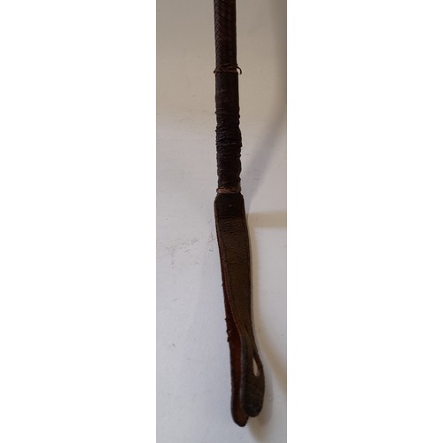 6 - Horn Handle Riding Crop, 64cm total length